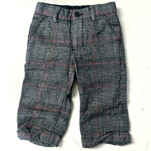 Janie and Jack Holiday Hero Wool Blend Plaid Dress Pants 12-18m